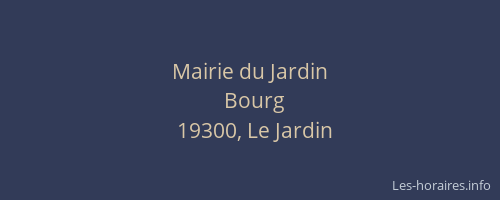 Mairie du Jardin