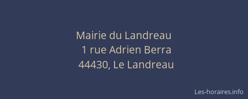 Mairie du Landreau