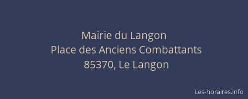 Mairie du Langon