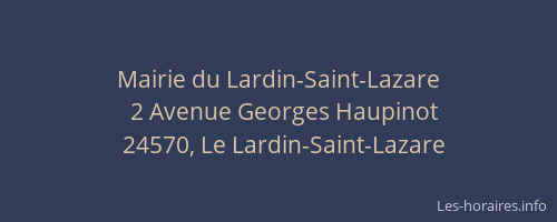 Mairie du Lardin-Saint-Lazare