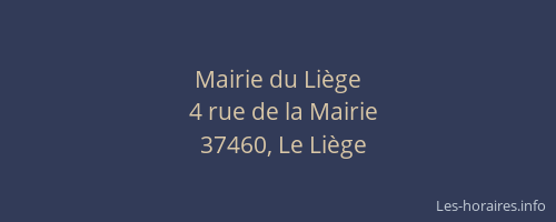 Mairie du Li&egrave;ge