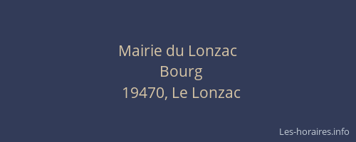 Mairie du Lonzac