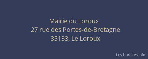 Mairie du Loroux