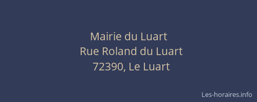 Mairie du Luart
