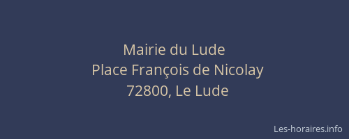 Mairie du Lude