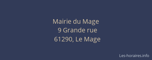 Mairie du Mage