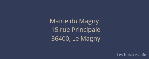 Mairie du Magny