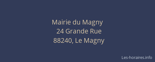 Mairie du Magny