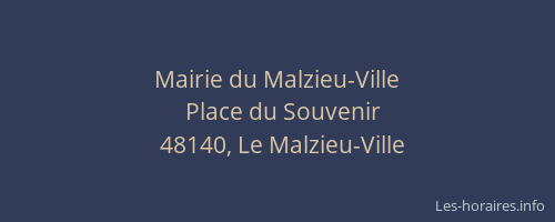 Mairie du Malzieu-Ville