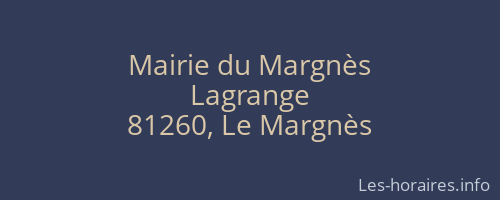 Mairie du Margnès