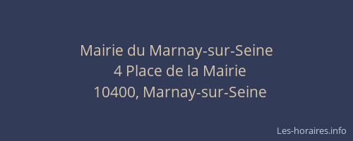 Mairie du Marnay-sur-Seine