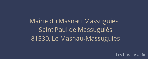 Mairie du Masnau-Massuguiès