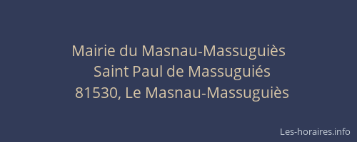 Mairie du Masnau-Massugui&egrave;s