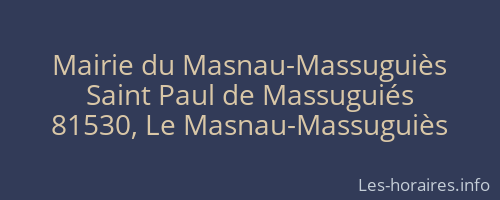 Mairie du Masnau-Massuguiès