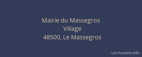 Mairie du Massegros