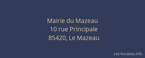 Mairie du Mazeau
