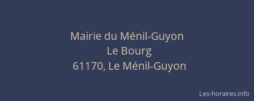 Mairie du Ménil-Guyon