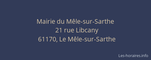 Mairie du M&ecirc;le-sur-Sarthe