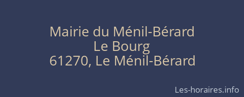 Mairie du Ménil-Bérard