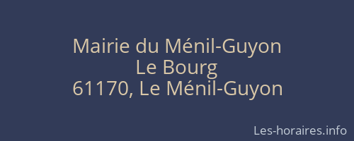 Mairie du Ménil-Guyon