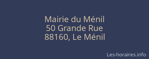 Mairie du Ménil