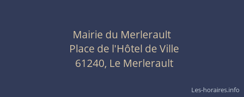 Mairie du Merlerault