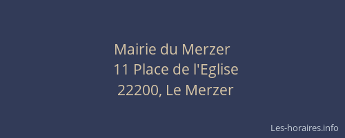 Mairie du Merzer