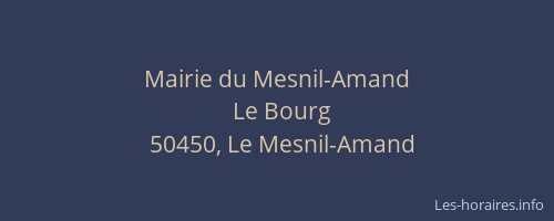 Mairie du Mesnil-Amand