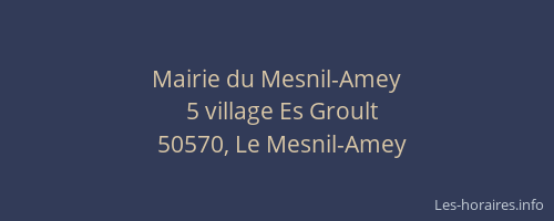 Mairie du Mesnil-Amey