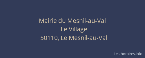 Mairie du Mesnil-au-Val