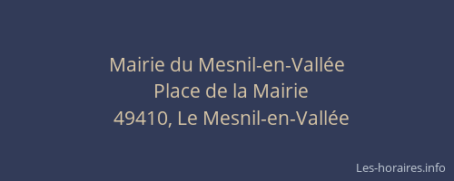 Mairie du Mesnil-en-Vallée