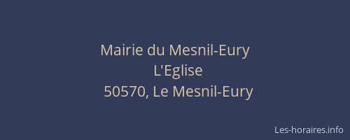 Mairie du Mesnil-Eury