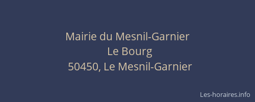 Mairie du Mesnil-Garnier
