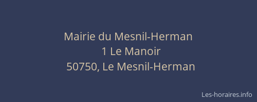 Mairie du Mesnil-Herman