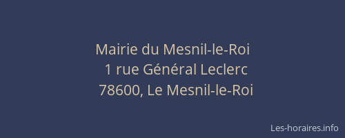 Mairie du Mesnil-le-Roi