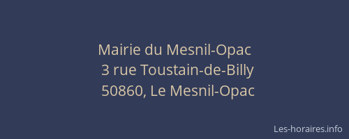 Mairie du Mesnil-Opac