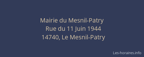 Mairie du Mesnil-Patry