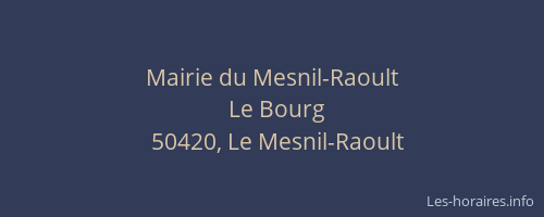 Mairie du Mesnil-Raoult