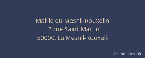 Mairie du Mesnil-Rouxelin