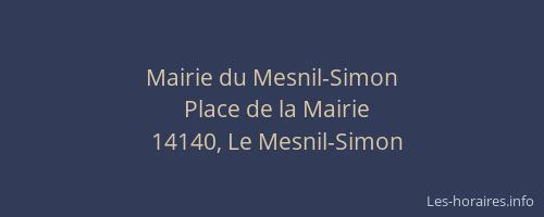 Mairie du Mesnil-Simon