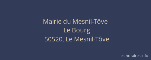 Mairie du Mesnil-T&ocirc;ve