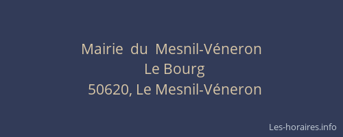 Mairie  du  Mesnil-V&eacute;neron