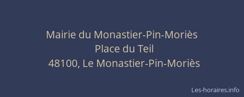Mairie du Monastier-Pin-Moriès