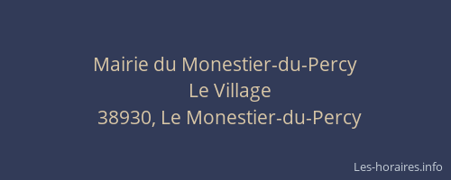 Mairie du Monestier-du-Percy