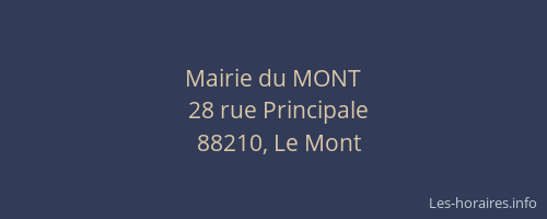 Mairie du MONT