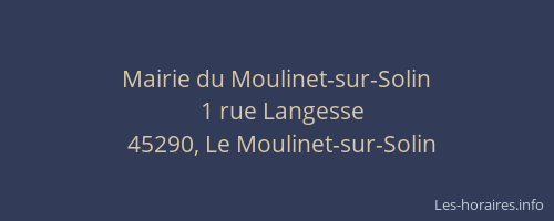 Mairie du Moulinet-sur-Solin
