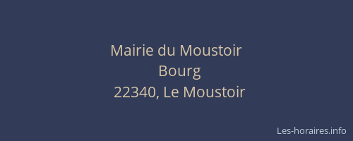 Mairie du Moustoir
