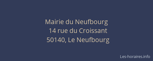 Mairie du Neufbourg