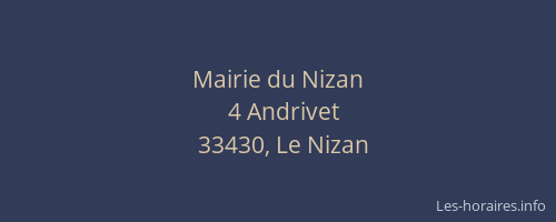 Mairie du Nizan
