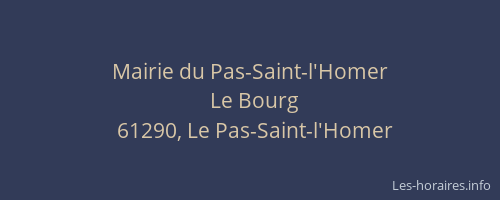 Mairie du Pas-Saint-l'Homer